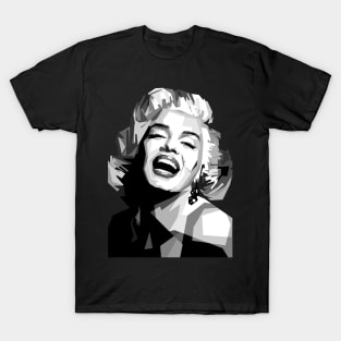 Black and White Marylin Monroe celeb poster T-Shirt